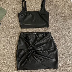 Faux leather outfit